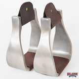 HILASON Saddle Stirrup Stirrups Pair Western Engraved Copper Floral Overlays Leather Treads Aluminum Pair