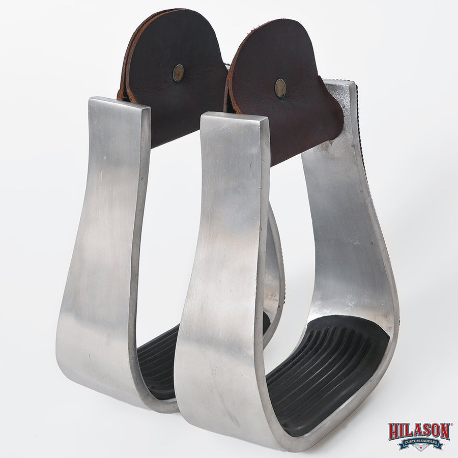 HILASON Western Saddle Stirrup Stirrups Pair Engraved Copper Crosses Turquoise Inlay Rubber Tread Aluminum Pair
