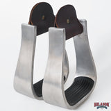 HILASON Western Saddle Stirrup Stirrups Pair Engraved Copper Crosses Turquoise Inlay Rubber Tread Aluminum Pair