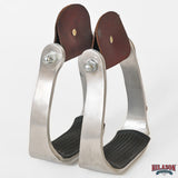 HILASON Western Saddle Stirrup Stirrups Pair Engraved Brass Copper Overlays Turquoise Inlay Rubber Tread Aluminum Pair
