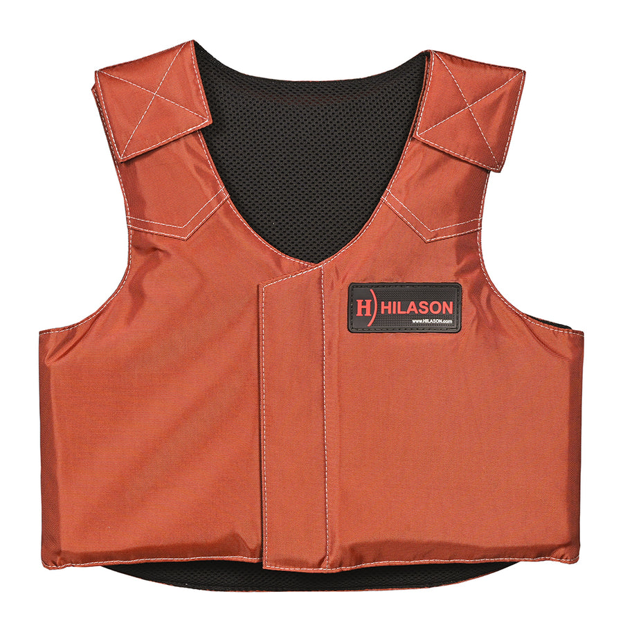 Hilason Western Horse Riding Safety Protective Kids Junior Youth Vest Equestrian Brown - Uhorse