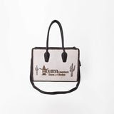Sandy Rodeo Genuine Hair-on Leather Tote Bag Western Statement Handbag | Houston Livestock Show and Rodeo