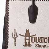 Sandy Rodeo Genuine Hair-on Leather Tote Bag Western Statement Handbag | Houston Livestock Show and Rodeo