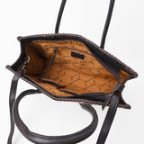 Sandy Rodeo Genuine Hair-on Leather Tote Bag Western Statement Handbag | Houston Livestock Show and Rodeo
