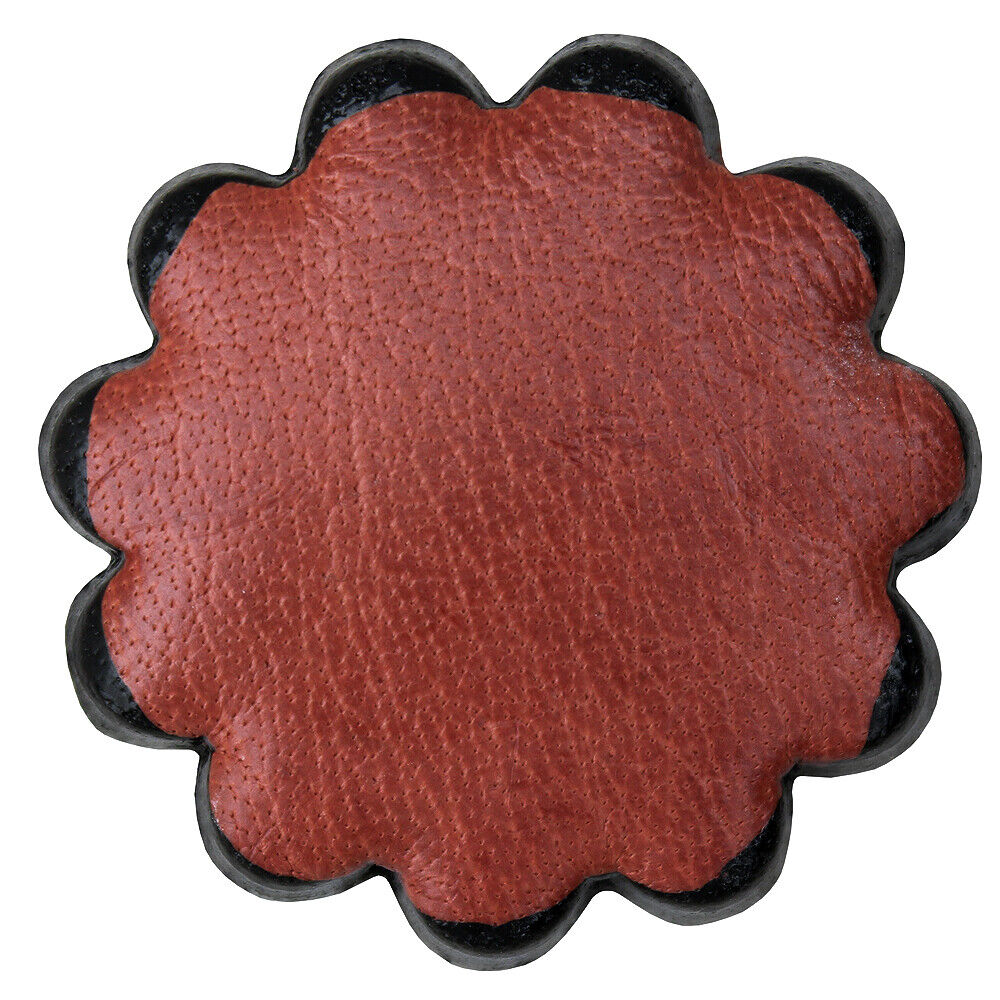 Set Of 06 Hilason Plain Scalloped Leather Rosette Concho Saddle Tack 1-1/2"