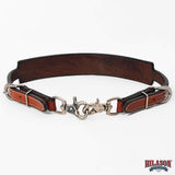 Hilason Horse Size Leather Breast Collar Wither Strap Tan Adjusts 24"-27"