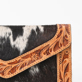 OHLAY WALLET Hand Tooled Hair-on Genuine Leather women bag western handbag purse