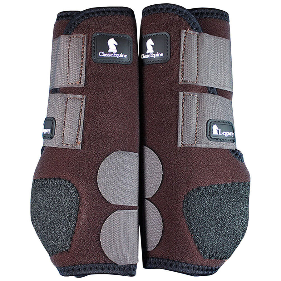 Small Classic Equine Legacy System H. Hind Sport Boot Pair Chocolate – by Hilason – Cowboy and equestrian accessories
