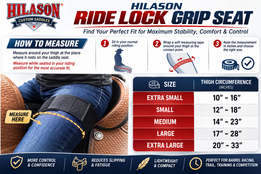 Hilason Western Anti Slip Grip Horse Saddle Seat Cover Riding Made In USA