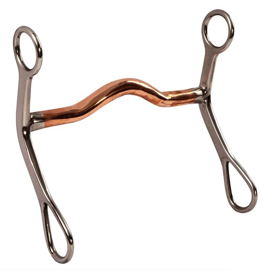 6-1/2" Weaver Leather W. H. Ss Mouth Draft Bit W/ Copper Inlay – by Hilason – Cowboy and equestrian accessories