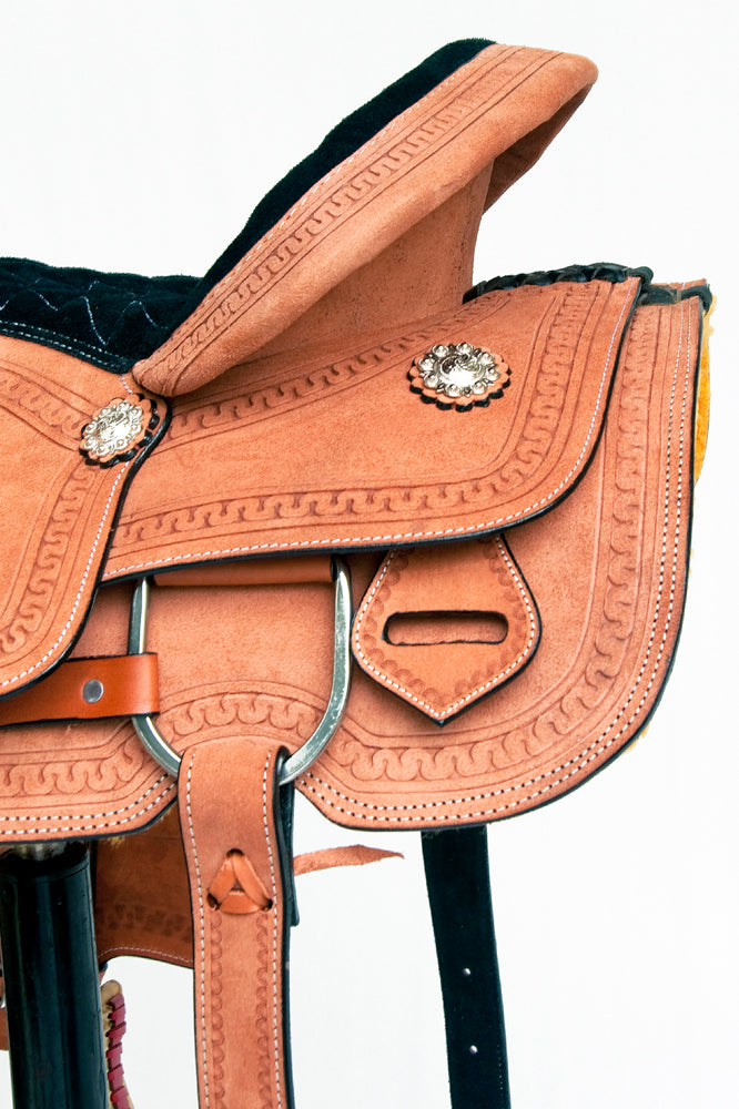 Comfytack Western Horse Saddle American Leather Trail Roping Ranch Tack Set