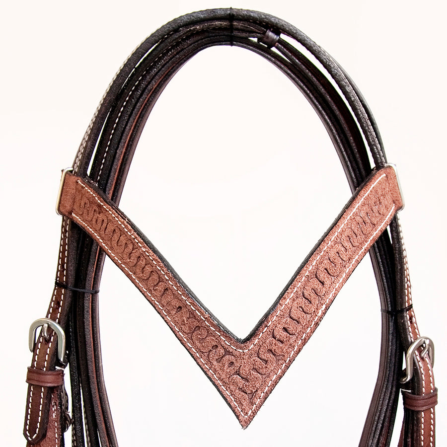 COMFYTACK Western Leather Horse Headstall Tack Tan
