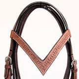 COMFYTACK Western Leather Horse Headstall Tack Tan