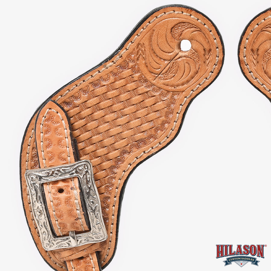 HILASON Hand-Tooled Leather Spur Straps for Men & Women – Western Design, Adjustable Fit