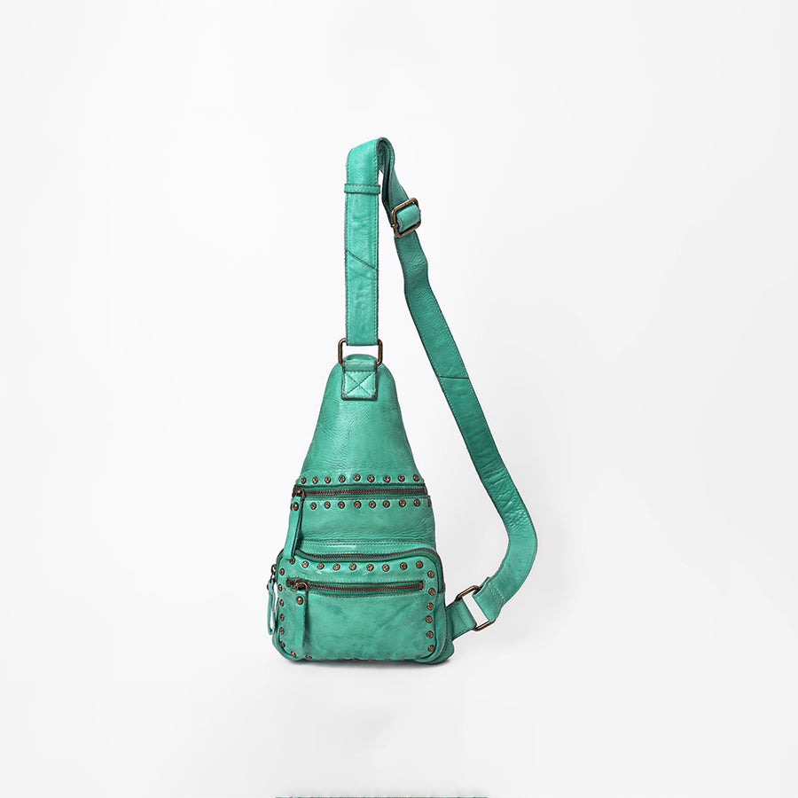 Spaghetti Western Vintage Handmade Genuine Leather Sling Bag