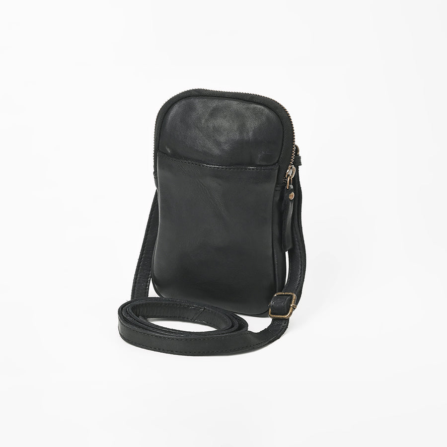 Spaghetti Western Ventello Multi-Zip Utility Sling Bag Leather Crossbody