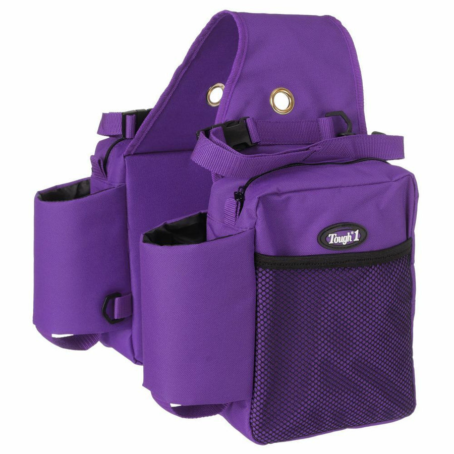 Tough 1 Nylon Water Bottle/Gear Carrier Saddle Bag, Purple by Hilason – Cowboy and equestrian accessories