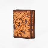 BAR H EQUINE Genuine Leather Hand Carved Trifold Wallet For Men and Women - Uhorse
