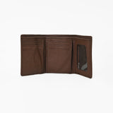 BAR H EQUINE Rodeo Floral Bifold & Trifold Wallet For Men Women HairOn Genuine Leather Brown