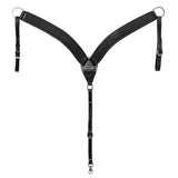 HILASON Western Horse Breast Collar Tack Genuine American Leather Basket Weave Black - Uhorse