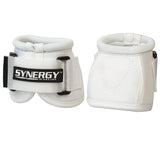 Medium Horse Bell Boots Synergy Extended Life White - Uhorse