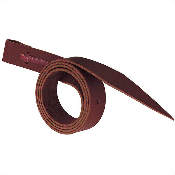 Latigo with Holes Burgundy Leather Hosre Cinch Straps 1-1/4 Inch X 72 - Uhorse