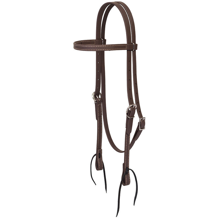 Weaver Leather Brown W. Tk. Brahma Webb Browband H. Headstall Bridle – by Hilason – Cowboy and equestrian accessories