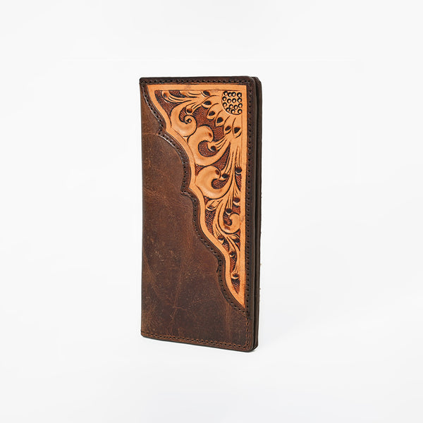 BAR H EQUINE Western Floral Rodeo Bifold Women Genuine American Leather Wallet - Uhorse