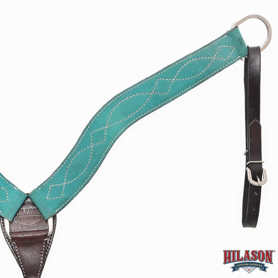 Hilason Leather Western Horse Breast Collar Headstall Set purple