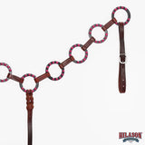 HILASON Western Leather Horse Breast Collar for Riding & Training, Adjustable Premium Leather Tack with Durable Hardware