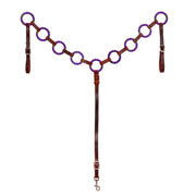 HILASON Western Leather Horse Breast Collar for Riding & Training, Adjustable Premium Leather Tack with Durable Hardware