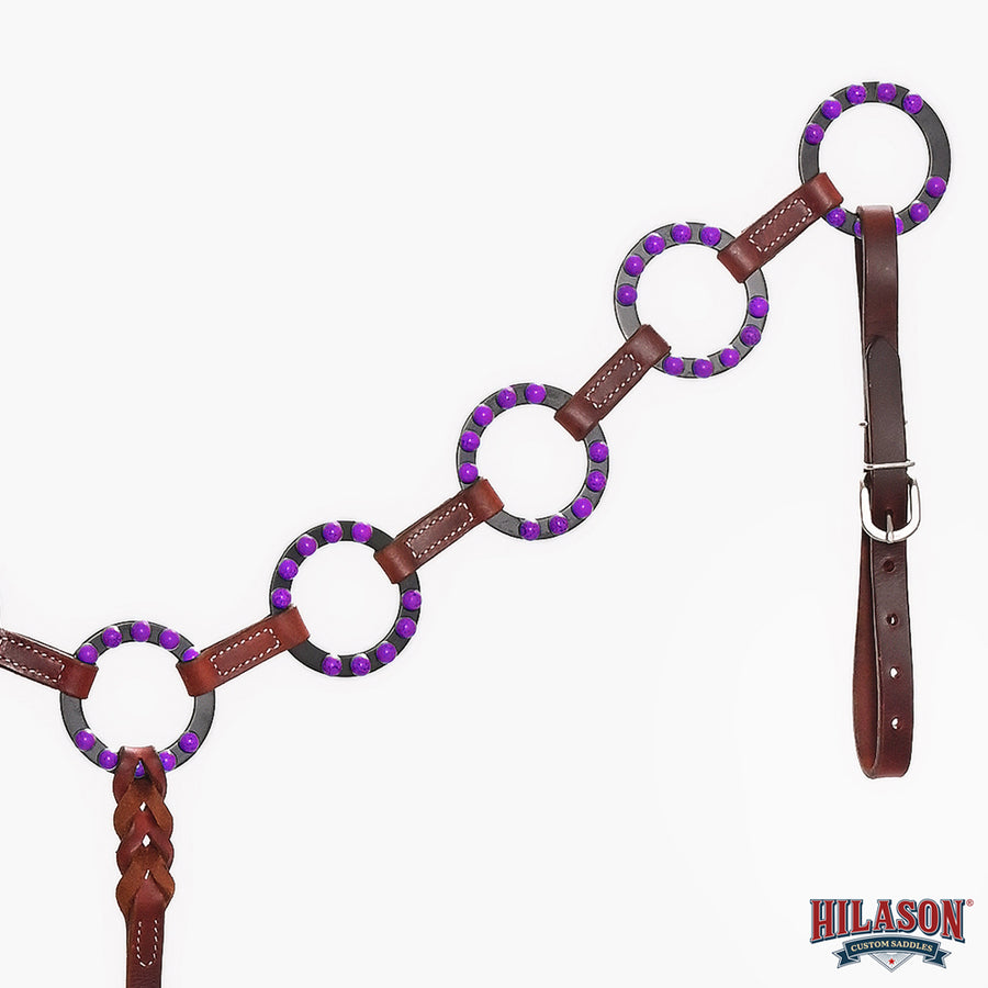 HILASON Western Leather Horse Breast Collar for Riding & Training, Adjustable Premium Leather Tack with Durable Hardware