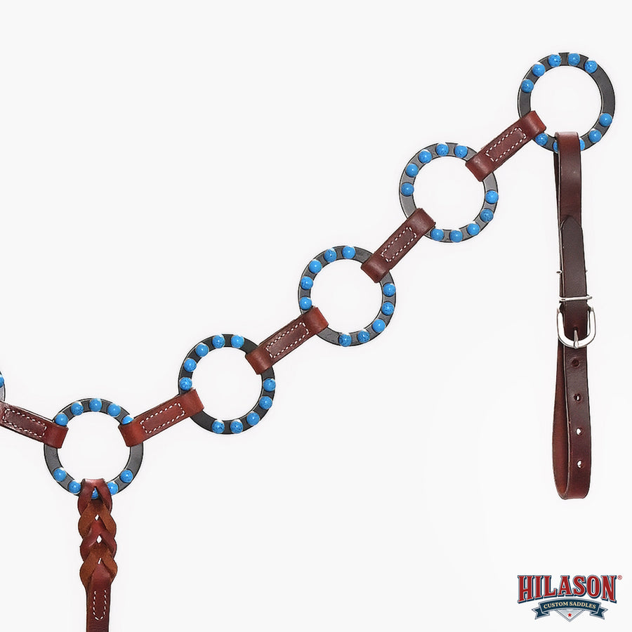 HILASON Western Leather Horse Breast Collar for Riding & Training, Adjustable Premium Leather Tack with Durable Hardware