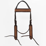 BAR H EQUINE Western Handtooled Leather Horse Headstall & Breast Collar Set | Tack