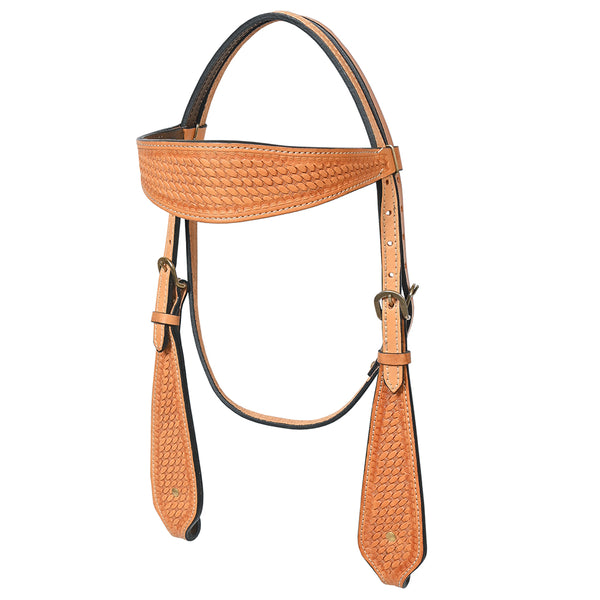 Western American Leather Headstall - Hilason