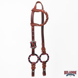 HILASON Western Leather Horse Headstall for Riding & Training Adjustable Premium Leather Bridle Headstall with Hardware