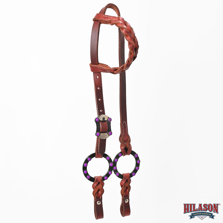 HILASON Western Leather Horse Headstall for Riding & Training Adjustable Premium Leather Bridle Headstall with Hardware