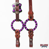 HILASON Western Leather Horse Headstall for Riding & Training Adjustable Premium Leather Bridle Headstall with Hardware