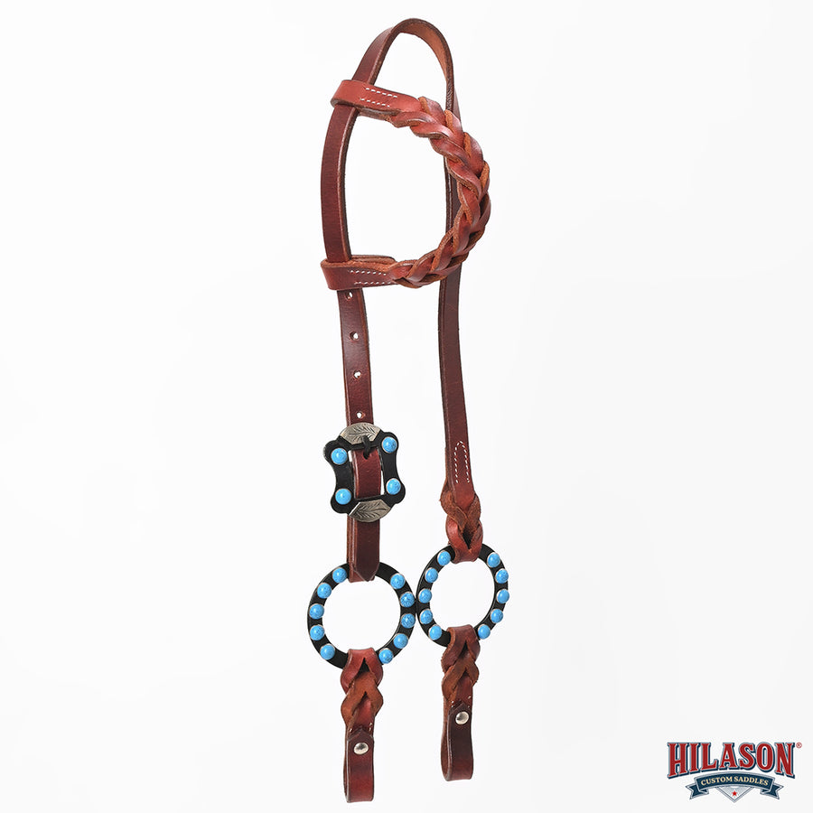 HILASON Western Leather Horse Headstall for Riding & Training Adjustable Premium Leather Bridle Headstall with Hardware