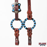 HILASON Western Leather Horse Headstall for Riding & Training Adjustable Premium Leather Bridle Headstall with Hardware