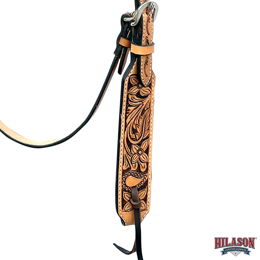 HILASON Western Horse Headstall Breast Collar Tack American Leather Tan | Set for Horses