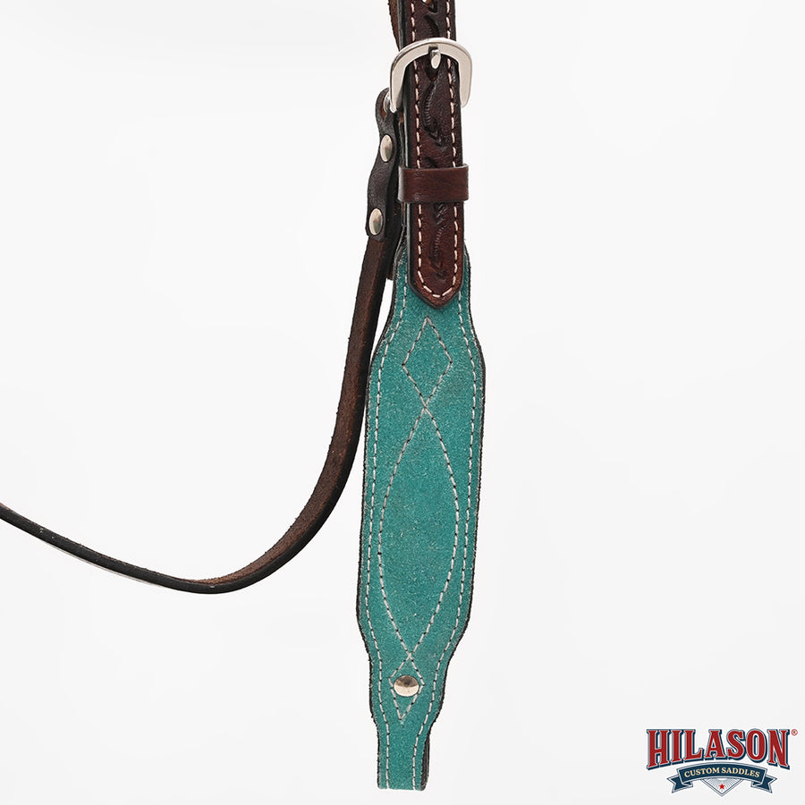 Hilason Leather Western Horse Breast Collar Headstall Set purple