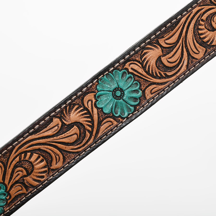 Bar H Equine Genuine Western American Leather Horse Premium Headstall & Breast Collar Set