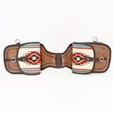 HILASON Western Leather Saddle Bag, Southwestern Tooled Horse Riding Pouch