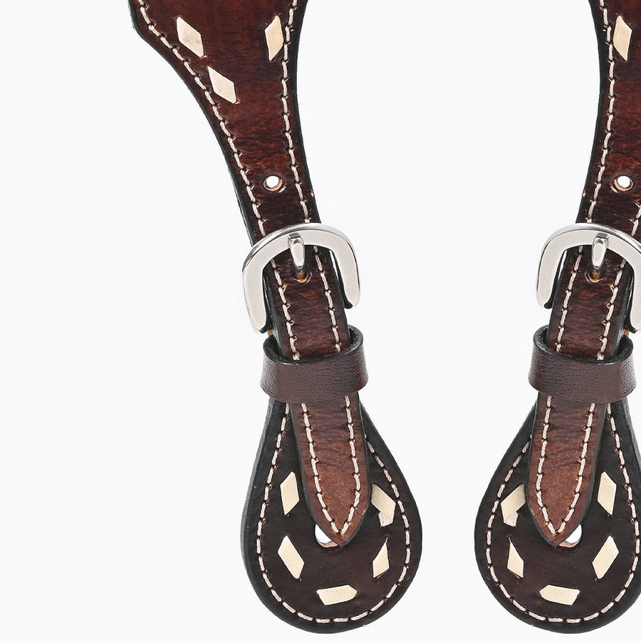 Bar H Equine Leather Spurs Straps for Adults Western Womens Spur Horse Riding Barrel Racing Show and Rodeo Strap Adult Women