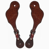 Bar H Equine Leather Spurs Straps for Adults Western Womens Spur Horse Riding Barrel Racing Show and Rodeo Strap Adult Women