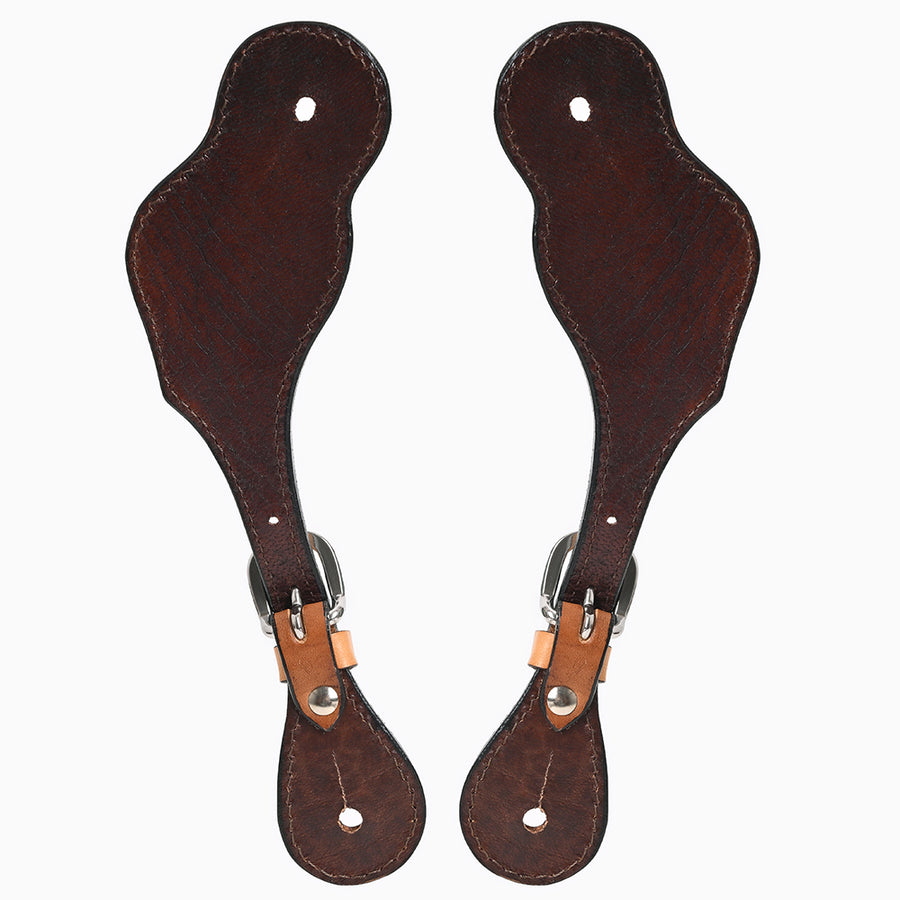 Bar H Equine Leather Spurs Straps for Adults Western Womens Spur Horse Riding Barrel Racing Show and Rodeo Strap Adult Women