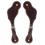 Leather spur straps with silver buckles - Uhorse