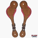 HILASON Hand-Tooled Leather Spur Straps for Men & Women – Western Design, Adjustable Fit