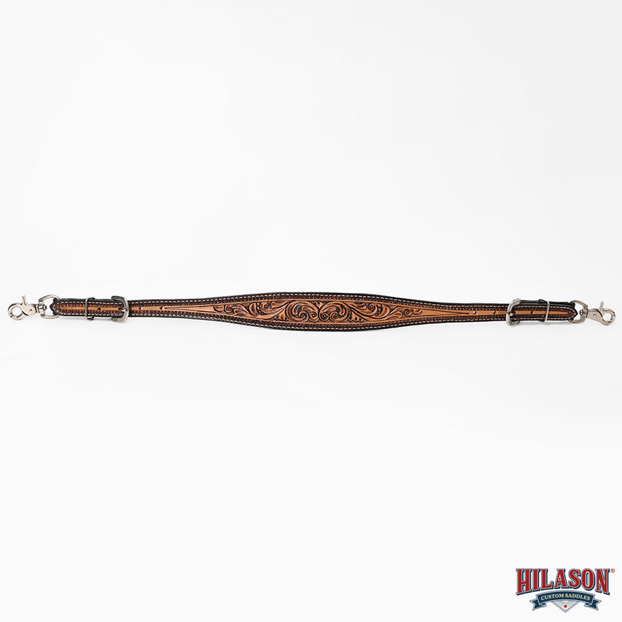 HILASON Western Horse Floral Headstall Breast Collar American Leather Tack Set